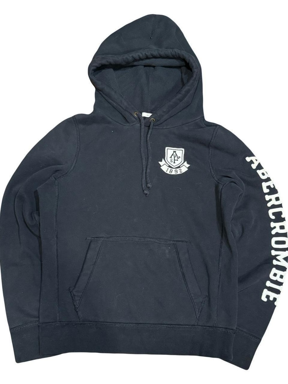 Y2K Abercrombie & Fitch 1892 Black Logo Hoodie
